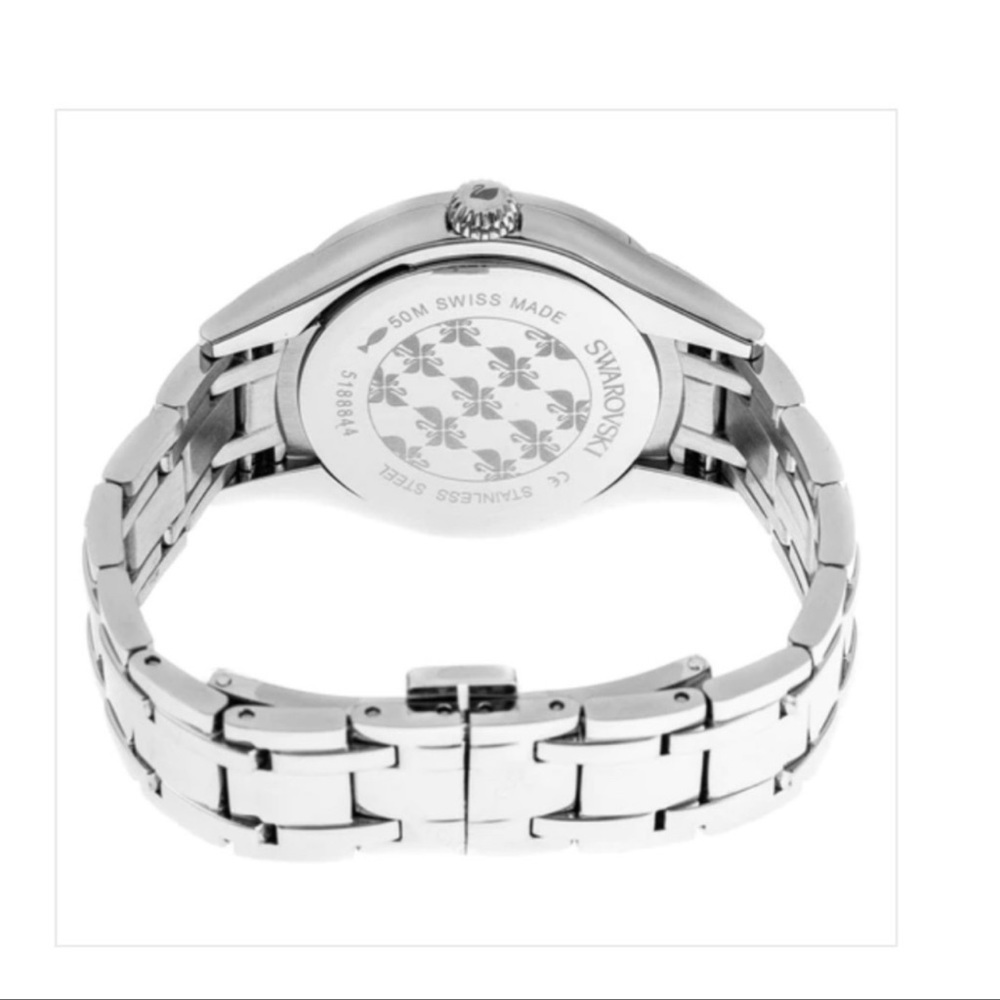 Swarovski Alegria 33mm SS Black Crystal Bezel Watch - Picture 6 of 14